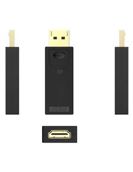 POWERTECH αντάπτορας DisplayPort σε HDMI CAB-DP065, Passive, 4K, μαύρος