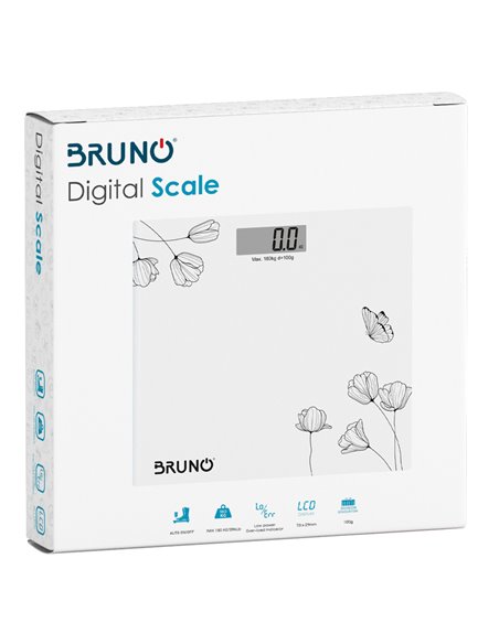 BRUNO ψηφιακή ζυγαριά BRN-0055, έως 180kg, λευκή