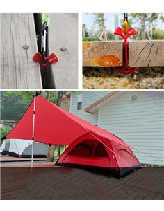 POWERTECH πασαλάκια σκηνής για ξύλινο δάπεδο TOOL-0071, μαύρο, 4τμχ