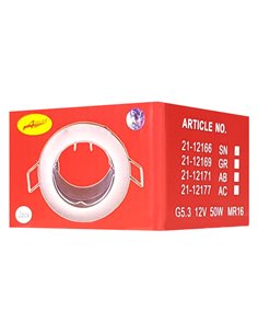 ADELEQ μεταλλικό πλαίσιο spot για G5.3, χωνευτό, 12V, 50W, inox, 2τμχ