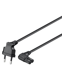 GOOBAY καλώδιο τροφοδοσίας Euro 97355, γωνιακό, 2x0.75 mm², 5m, μαύρο