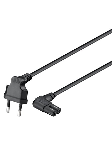 GOOBAY καλώδιο τροφοδοσίας Euro 97355, γωνιακό, 2x0.75 mm², 5m, μαύρο