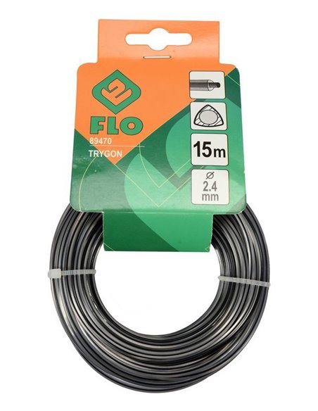 FLO μεσινέζα Trygon 89470, 2.4mm x 15m, γκρι