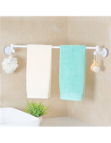 ECOCO κρεμάστρα μπάνιου-κουζίνας E1608, 8.6 x 6.7 x 65cm, λευκή