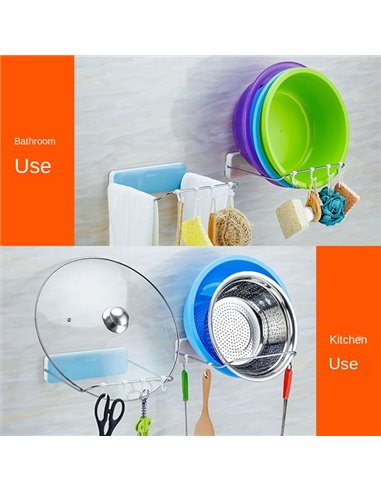 ECOCO βάση τοίχου για κουζίνα-μπάνιο E1717, 24x24x7cm, γκρι