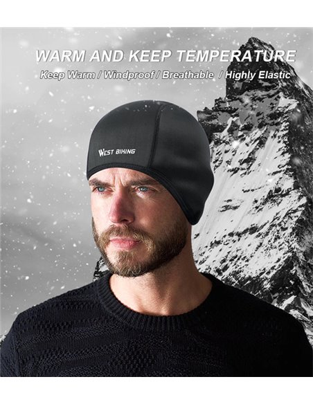 WEST BIKING ποδηλατικός σκούφος BIKE-0037, μαύρος