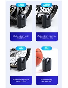 USAMS mini συμπιεστής αέρος αυτοκινήτου US-ZB215, μαύρος