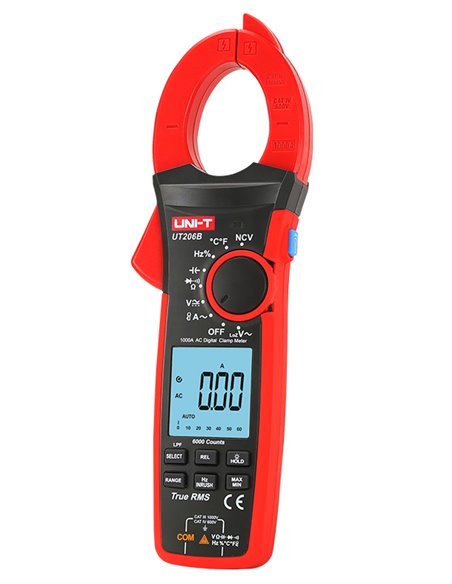UNI-T πολύμετρο & αμπεροτσιμπίδα UT206B, 1000A AC, NCV, True RMS