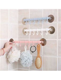 Κρεμάστρα τοίχου για κουζίνα-μπάνιο BTHU-0012, 29 x 6cm, μπλε