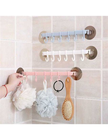 Κρεμάστρα τοίχου για κουζίνα-μπάνιο BTHU-0012, 29 x 6cm, μπλε