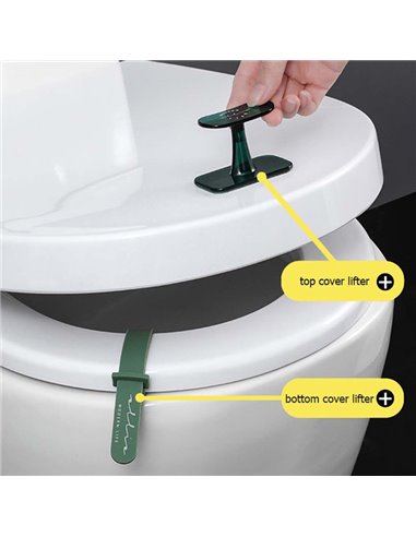 Σετ λαβή ανοίγματος καπακιού λεκάνης BTHU-0014, πράσινο, 3τμχ