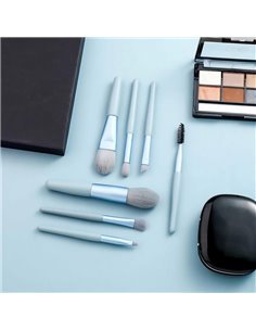 ROXXANI σετ πινέλων μακιγιάζ BTHU-0015, μπλε, 8τμχ