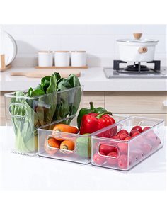 Δοχείο οργάνωσης ψυγείου HUH-0032, 26 x 15.5 x 9cm, διάφανο