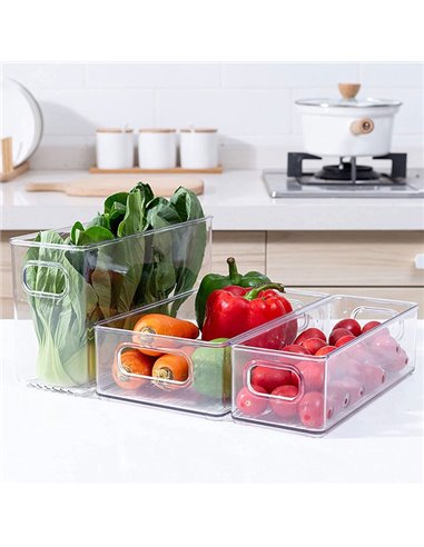 Δοχείο οργάνωσης ψυγείου HUH-0032, 26 x 15.5 x 9cm, διάφανο