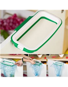 Βάση στήριξης για σακούλα απορριμμάτων HUH-0035, 12.5 x 22cm, πράσινη