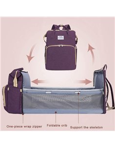 2 in 1 τσάντα πλάτης και παιδικό κρεβατάκι TMV-0050, αδιάβροχη, πράσινη