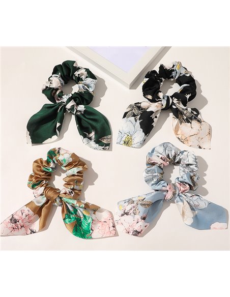 Λαστιχάκι μαλλιών με μικρό φιόγκο BTHU-0004, φλοράλ