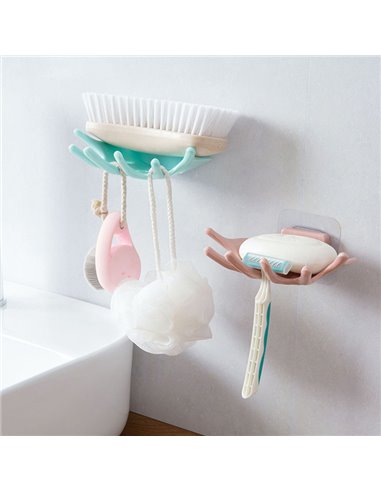 Βάση σαπουνιού BTHU-0006, πλαστική, μπλε