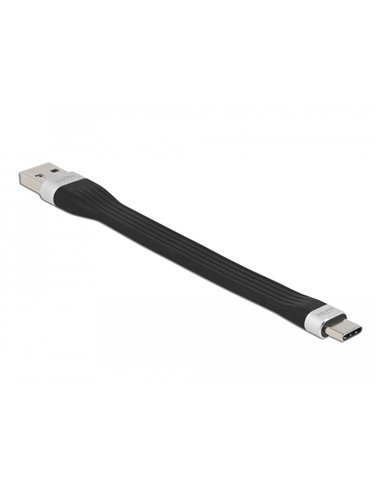 DELOCK καλώδιο USB 3.2 σε USB-C 85771, 3A, 5Gbps, FPC, 13.5cm, μαύρο