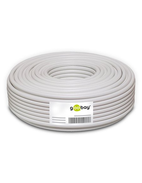 GOOBAY καλώδιο κεραίας 51511, 100dB, 75Ω, CCS, 50m, λευκό