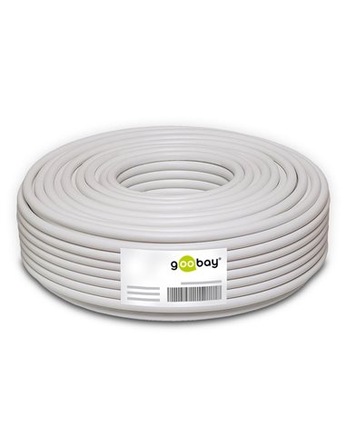 GOOBAY καλώδιο κεραίας 51510, 100dB, 75Ω, CCS, 25m, λευκό