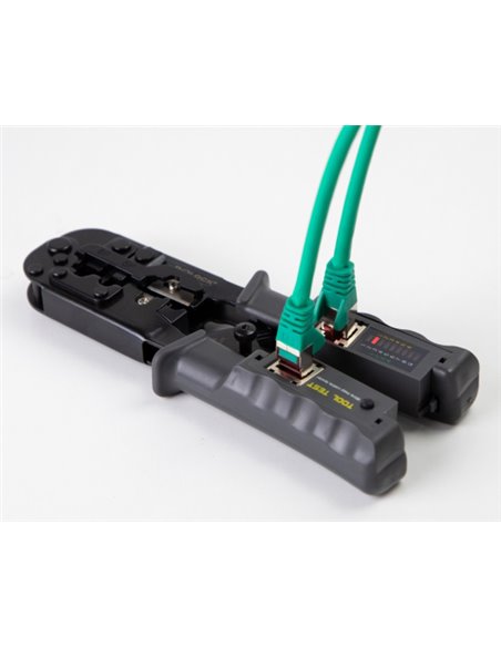 DELOCK εργαλείο πτύχωσης με απογυμνωτή & tester 90510, 8P/6P/4P