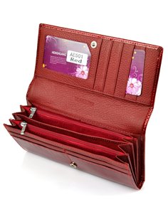 HENGHUANG γυναικείο πορτοφόλι LBAG-0008, δερμάτινο, κόκκινο