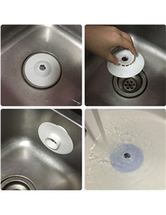 Τάπα σιφωνιού Flex Drain Stop με συκρατητή τριχών, σιλικόνη, mix color