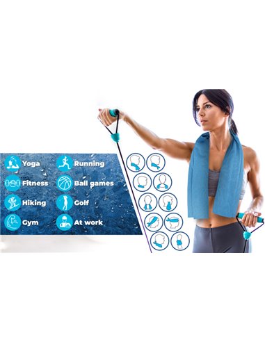 Μαντήλι λαιμού με τσαντάκι μεταφοράς 48833, 75 x 9cm, μπλε