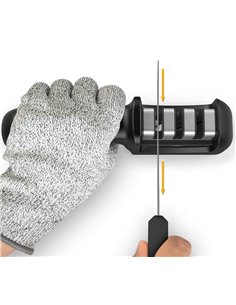 Ακονιστήρι μαχαιριών H1902, 3 επιπέδων, μαύρο