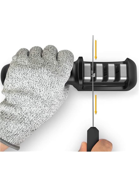 Ακονιστήρι μαχαιριών H1902, 3 επιπέδων, μαύρο