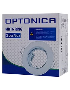 OPTONICA μεταλλικό πλαίσιο spot για MR16 5071, χωνευτό, 82x28mm, 2τμχ