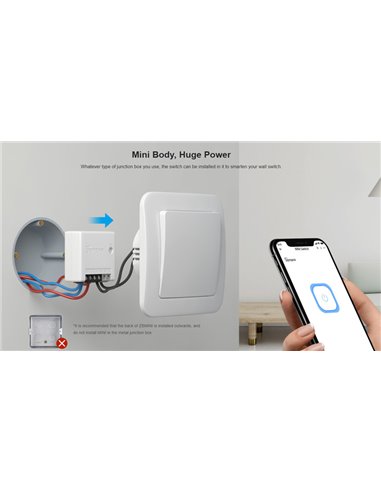 SONOFF smart διακόπτης ZBMINI, ZigBee 3.0, λευκός