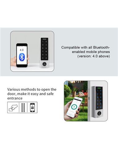 SECUKEY αυτόνομο πληκτρολόγιο πρόσβασης SCK-H3-BT, αδιάβροχο, Bluetooth