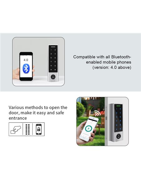 SECUKEY αυτόνομο πληκτρολόγιο πρόσβασης SCK-H3-BT, αδιάβροχο, Bluetooth