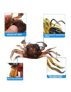 Τεχνητό δόλωμα καβούρι FISH-0033, με αγκίστρι, 8cm