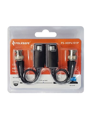 FOLKSAFE παθητικό Video Balun FS-HDP4101P για κάμερες