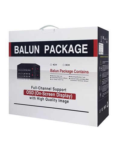 FOLKSAFE video and power receiver hub FS-HD4604VPS12, 4 channel