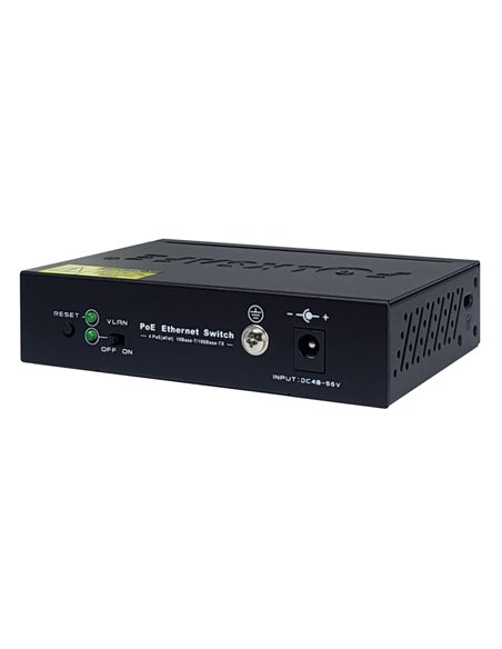 FOLKSAFE PoE Ethernet Switch FS-S1004EP-E, 4 Ports 10/100Mbps