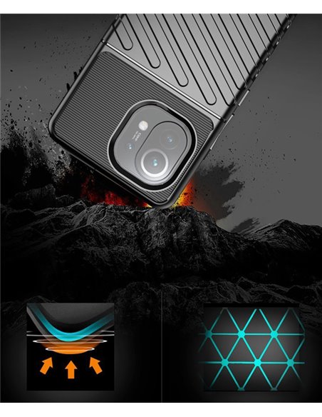 POWERTECH Θήκη Thunder MOB-1634 για Xiaomi Mi 11, μαύρη
