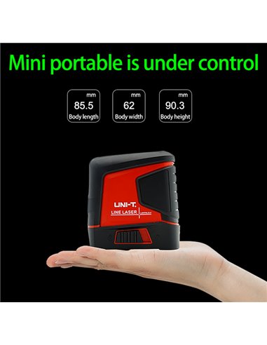 UNI-T γραμμικό αλφάδι laser LM570LD-II, με πράσινη δέσμη 2 ακτίνων