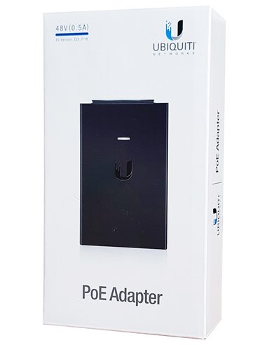 UBIQUITI Gigabit PoE adapter POE-48-24W-G με power cable, 48VDC, 24W