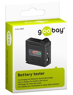 GOOBAY battery tester 54020, για AAA/AA/C/D/9V/N, μαύρο