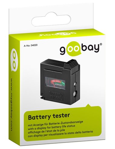 GOOBAY battery tester 54020, για AAA/AA/C/D/9V/N, μαύρο