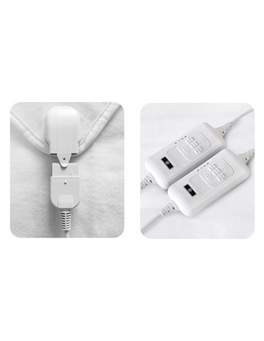 BRUNO ηλεκτρική κουβέρτα BRN-0065, διπλή, 160x140cm, 2x 60W, χειριστήρια