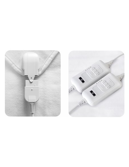 BRUNO ηλεκτρική κουβέρτα BRN-0065, διπλή, 160x140cm, 2x 60W, χειριστήρια