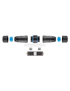 GOOBAY αδιάβροχος σύνδεσμος RJ45 Cat 6A 44416, IP68, μαύρο