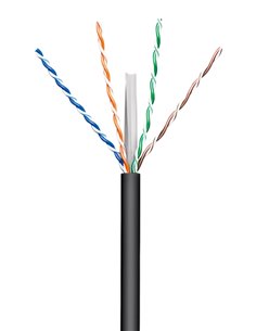 GOOBAY καλώδιο δικτύου 57293, CAT 6 U/UTP, CCA, έως 50m, 100m, μαύρο