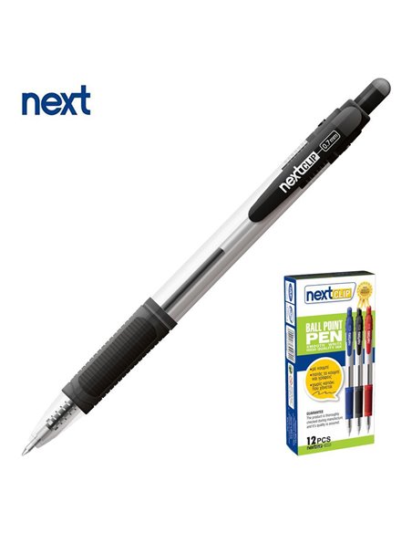 Νext στυλό διαρκείας με κλιπ μαύρο 0,7mm