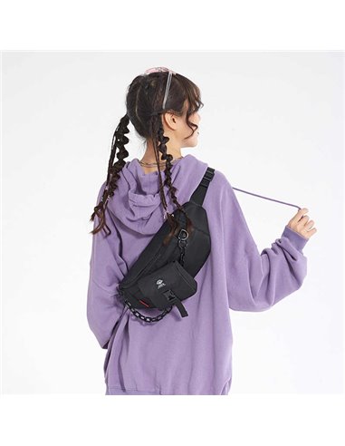 SUPER FIVE τσάντα μέσης FYB00037, μαύρη